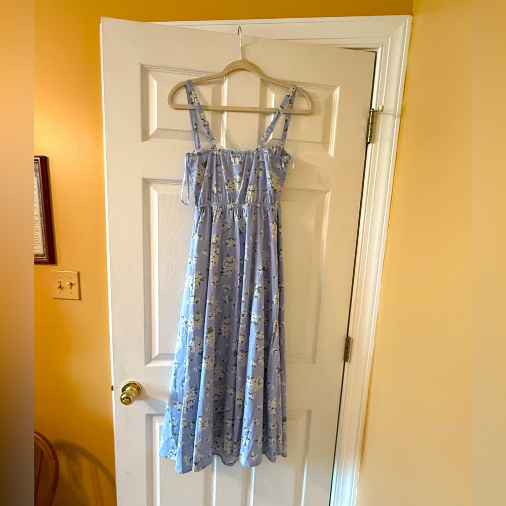 Floral Blue Maxi Dress